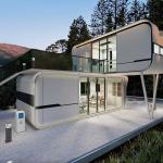 Deluxe Double-Deck Modern Homestay Holiday Cottage Apple Cabin-Style Container House With Luxury Modern And LED Lights for sale