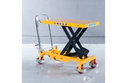 China 2000kgs Scissor Trolley Lift Manual Hydraulic Scissor Trolley Platform Table supplier
