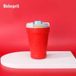 Customized Silicone Coffee Mug Travel Use With Handle And Lock for sale