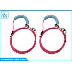 PVC Coated Pet Tie Out Cable Sturdy Spiral Stake With Keychain / Soft Handgrip for sale