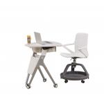 ABS PP Office Desk And Chair Set H680*W450*D400mm Cup Holder Available for sale