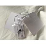 Debossed Logo White Card Clothing Hang Tags With String Custom Size for sale