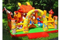 China Backyard Giant Inflatable Theme Park / Kids Jungle Bouncer Fire Retardant supplier