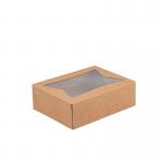 Folding Cake Food Container Paper Box With Clear Lid Varnishing Embossing Printing for sale