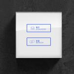 White Crystal Glass Wall Switch RS485 Standard 86 Wall Box Installation for sale