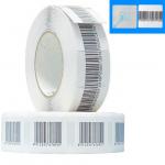 Anti Theft RF 4*4cm Soft Barcode Label Sticker Tag 8.2 MHz EAS Security Barcode Label Roll for sale