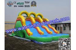China 18OZ PVC  Fun Adult Inflatable Water Slides Rentals For Event And Party supplier