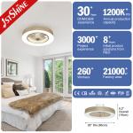 20 Inch Flush Mount Bedroom Ceiling Fan With Smart App Control