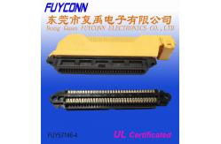 China Champ 64 Pin Centronics IDC Female Connectors with right angle plastic housing supplier
