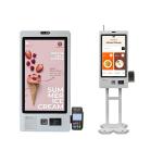 21.5inch touch screen information system Thermal Printer Restaurant interactive kiosk display for sale