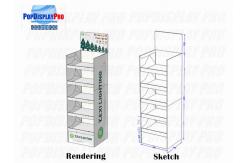 China Temporary Cardboard Shelf Display Led Lights CMYK / 4C Print For Holidays supplier