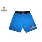 Polyester Boxer Printed Board Shorts Quick Dry Light Blue Sea Wave Pattern for sale