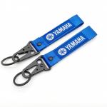 Vibrant Cobalt Lanyard Keychain - Bold YAMAHA Woven Tag & Dual Hook Security - Rider's Daily Essential for sale