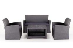China 4pcs cheap KD poly rattan sofa furniture supplier