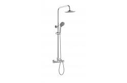 China Modern Thermostatic Shower Column Set 97cm-130cm Round Shower Head Wall Mounted supplier