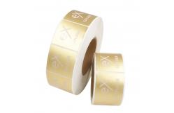 China Gold Foil Self Adhesive Peel Off Private Tamper Seal Stickers Roll supplier