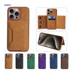 Custome Magsafe Leather Phone Wallet Shockproof For IPhone And Samsung for sale