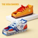 3D Paper Easy To Assemble Preschool Jigsaw Puzzle Shoelaces Tying Teaching Kit for sale