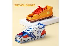 China 3D Paper Easy To Assemble Preschool Jigsaw Puzzle Shoelaces Tying Teaching Kit supplier