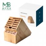 20 Slot Bamboo Knife Block For Kitchen Countertops for sale