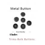 Custom 4 Holes Metal Clothing Buttons Antique Brass Color Bulk Fashion Apparel for sale