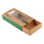 Custom Brown Kraft Paper Drawer Boxes Packaging With PET Window Wholesale for sale