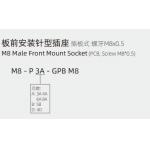 Industrial M8 Male Front Mount Socket with 3/4pin Screw Terminal IP67 Waterproof