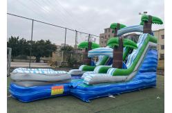 China 0.55mm PVC Tarpaulin Inflatable Water Games With Slides supplier