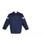 240GSM Reflective Work Jacket CVC 60% Cotton 40% Polyester Two Contrast Pockets for sale