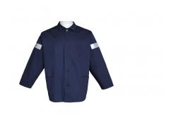 China 240GSM Reflective Work Jacket CVC 60% Cotton 40% Polyester Two Contrast Pockets supplier