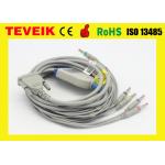 Teveik Factory Price Medical Schiller AT3/AT6 10 leads DB15pin EKG Cable with Banana 4.0 for sale