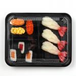 Japanese Disposable Square Plastic With Cover Five Boxes Of Fruit Fast Food Box Packaging Takeout Packaging Box Sushi Lu for sale