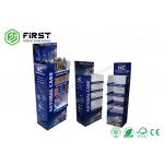 POP Recyclable Cardboard Floor Stand Glossy / Matt Lamination Custom CMYK Printing for sale