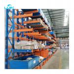 2000kg Capacity Steel Tube Cantilever Rack Shelves For Fabric Roll Storage for sale
