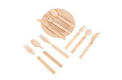 China 17cm Eco Friendly Disposable Bamboo Cutlery Biodegradable Wooden Picnic Forks supplier
