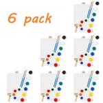 6 Pack Canvas Painting Kits With Easels , DIY Painting Tools For Kids Custom Size for sale
