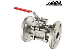 China 1 2 Inch 1 4 Manual Ball Valve High Pressure Three Piece Flanged supplier