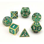 Lightweight Practical Green Dice Set , Wear Resistant Green Metal DND Dice for sale