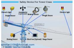 China 10ton Top Tower Crane PT6518 65m Jib With Potain Mast Section 3m supplier