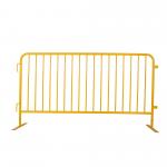 Powder Coated Yellow Crowd Barrier Fencing 1m Height 2m Width Hgmt Temporary for sale
