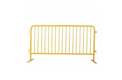 China Powder Coated Yellow Crowd Barrier Fencing 1m Height 2m Width Hgmt Temporary supplier