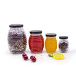 Custom Label Hexagon Shape 100ml 180ml 380ml Honey Jam Glass Jar For Honey Olive Fruit for sale