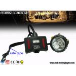 208 Lum Waterproof Mining Cap Lights , Superbright CREE led mining lamp Customized LOGO for sale