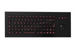 China Military Black Metal Keyboard With Trackball supplier