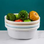 Plastic PP Elliptic Vegetables Wash Basket With Bituminous Water for sale