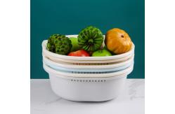 China Plastic PP Elliptic Vegetables Wash Basket With Bituminous Water supplier