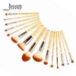Jessup Bamboo Makeup Brushes Set 15pcs Vegan Soft Eco Friendly Makeup Accessories Cosmetic Brush Suppliers T140 for sale