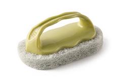 China 13.5*7.5cm Polyester Kitchen Sponge Cleaner With Handle 45g supplier