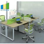 Modern Office Furniture Partitions With Steel Leg / PU Table Surface for sale