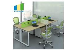 China Modern Office Furniture Partitions With Steel Leg / PU Table Surface supplier